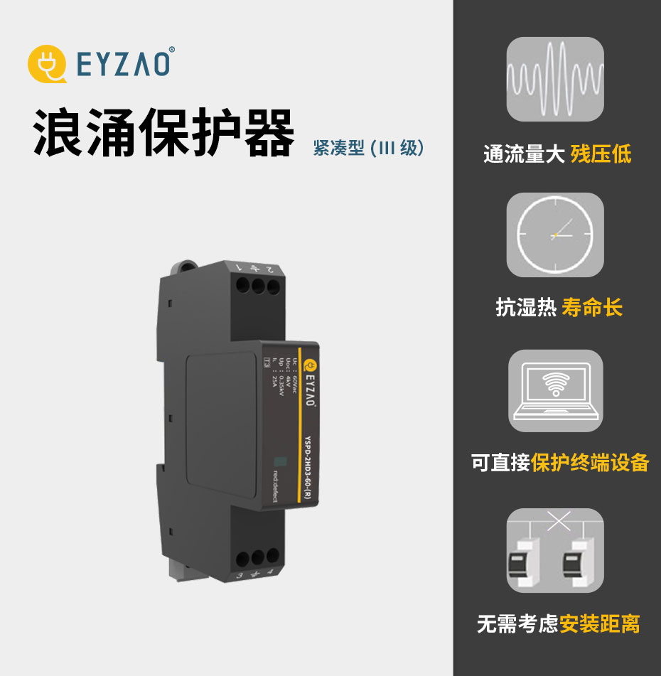 浪涌保護(hù)器1級(jí)2級(jí)3級(jí)這樣分級(jí)-緊湊型